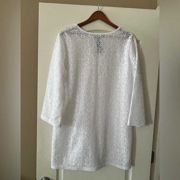 Mario Serrani Italy Lace Tunic Top, Boho Retro Swim Cover-up Women’s Large - Picture 9 of 13